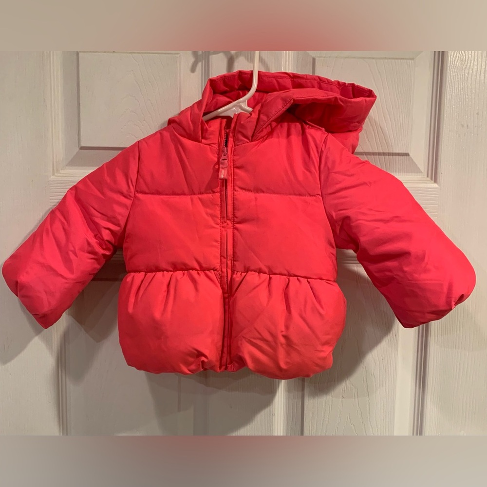 GAP Toddler Puffer Jacket - Bright Pink